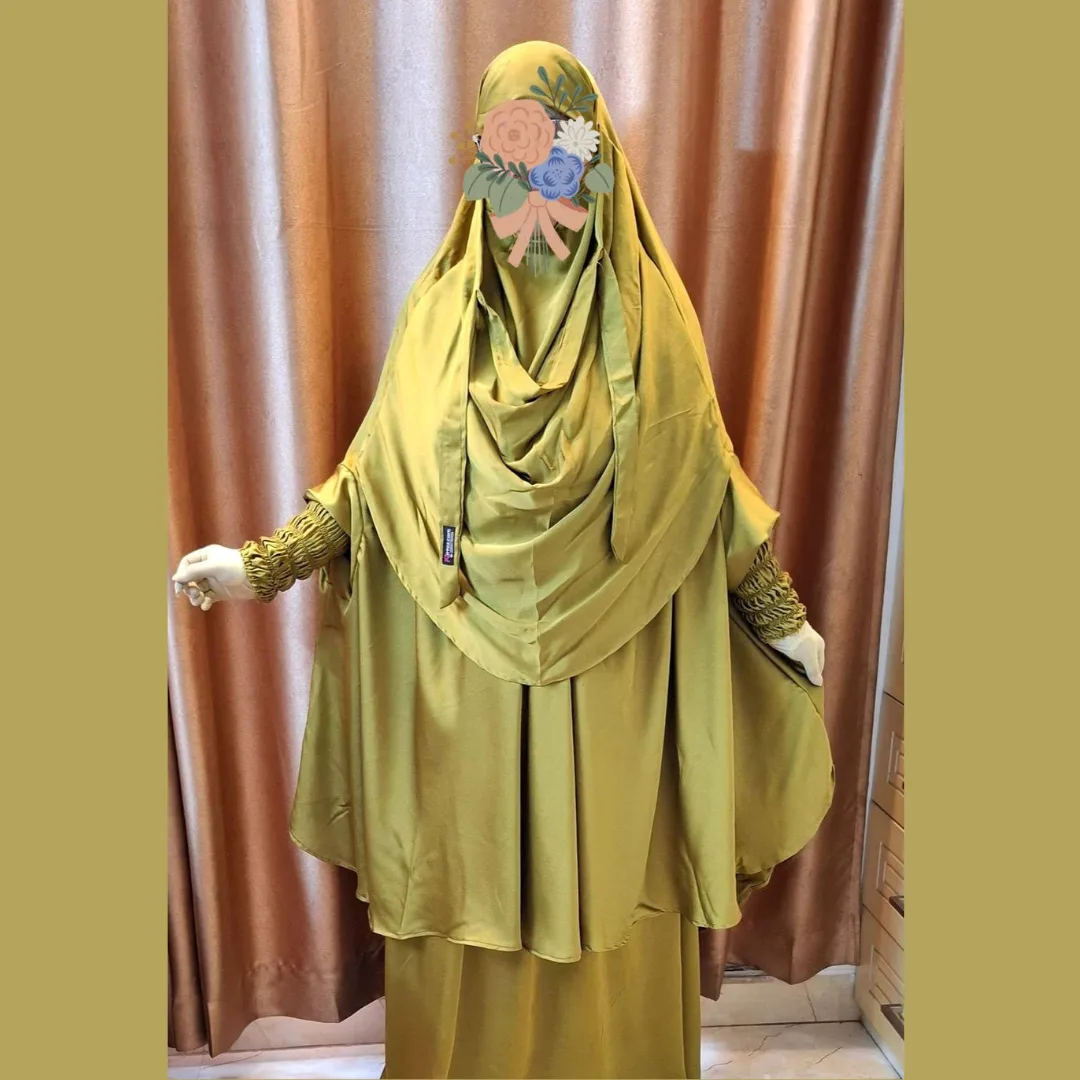 Dubble Part Cherry Georgette Fabric khimar scarf Set CG108